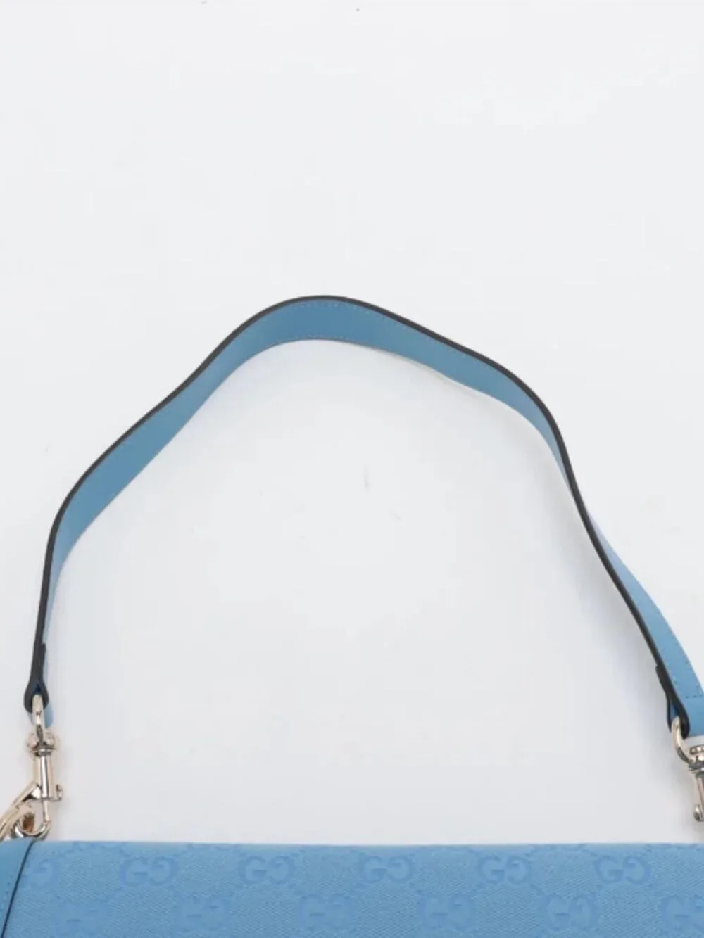 Gucci GG Canvas Leather Shoulder Bag Blue - Picture 6 of 10